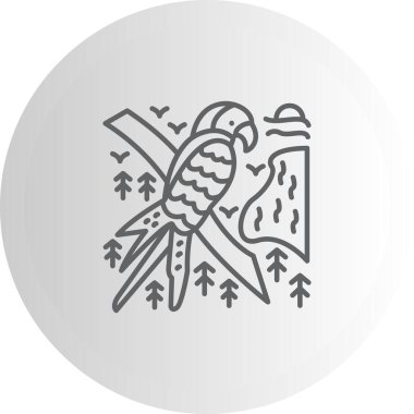 Swift Papağan simgesi vektör çizimi tasarımı