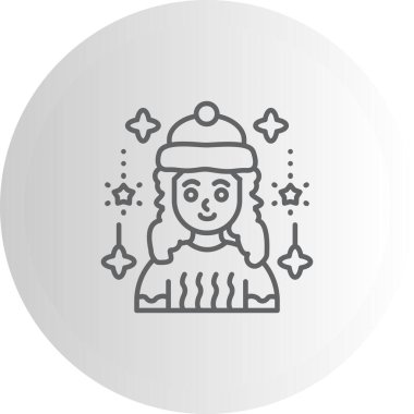 kız avatar simgesi, vektör illüstrasyonu basit tasarım