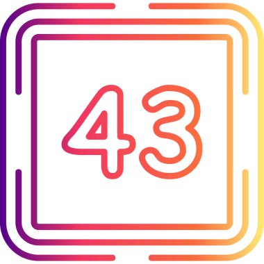 Kırk Üç Web simgesi vektör illüstrasyonu