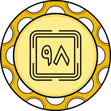 Ninty Eight  web icon vector illustration