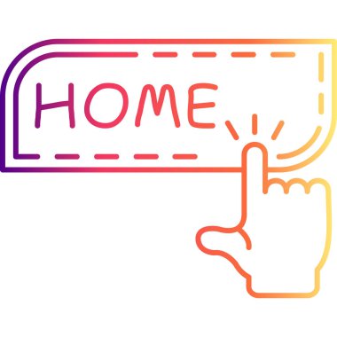 Ev Parmağı Tap Web simgesi vektör çizimi