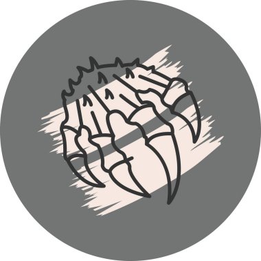 Canavar ağ simgesi vektör illüstrasyonu