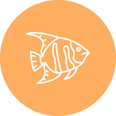 Melek Balık web simgesi vektör illüstrasyonu