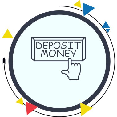 Para web simgesi vektör illüstrasyonunu yatır