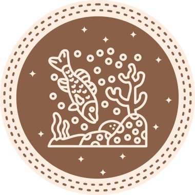 Benekli Bass web simgesi vektör illüstrasyonu