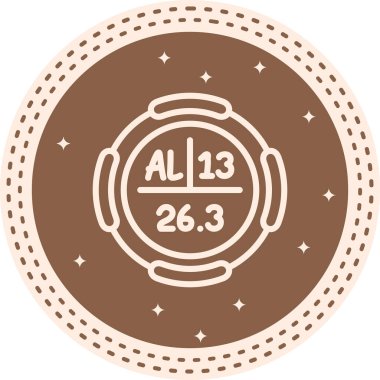 Alüminyum sembol, periyodik tablonun kimyasal elementi, vektör simgesi