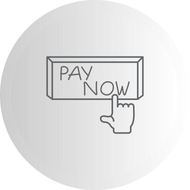 Pay Now web simgesi vektör çizimi