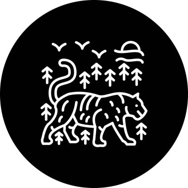 Kaplan simgesi vektör çizimi