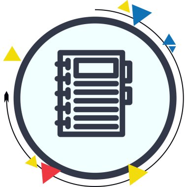 Notebook Line Icon Isolated on White Background