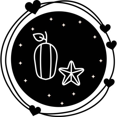 Starfruit Sofistike Özel Vektör Sanat Nesnesi