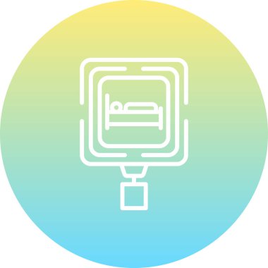 Konaklama web simgesi vektör çizimi
