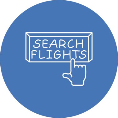 Arama Uçuşları web simgesi vektör çizimi