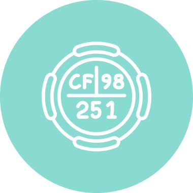 Kaliforniya sembolü, periyodik tablonun kimyasal elementi, vektör simgesi