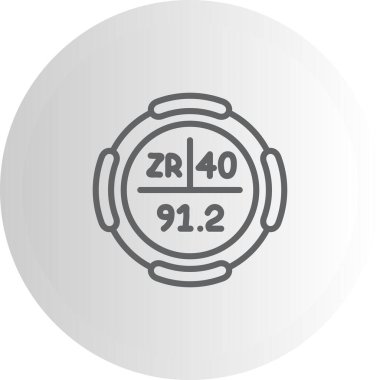 Zirkonyum Kimyasal Element Basit Simge, Vektör