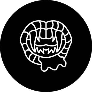 Vampir Dişleri Zarif Profesyonel Düz Grafik Sembolü