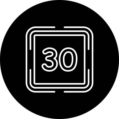 Otuz Web simgesi vektör illüstrasyonu sayılıyor