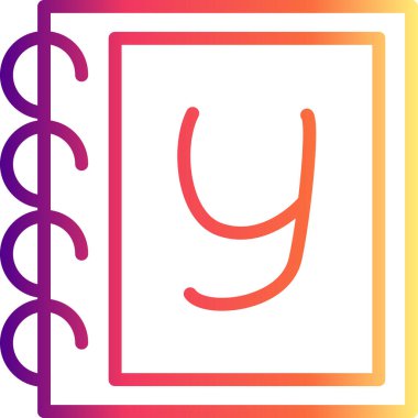 Küçük Y harfi Profesyonel Temiz Düz Grafik Özelliği