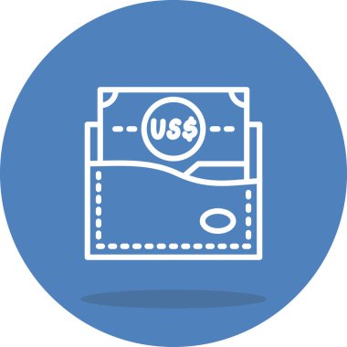 Wallet icon, vector illustration simple design