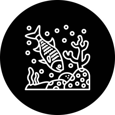 Gümüş Balık web simgesi vektör illüstrasyonu