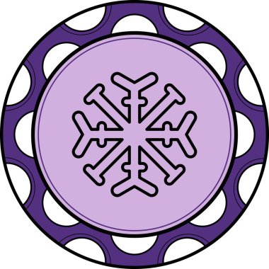 Kış uygulamaları için geometrik kar tanesi simgesini özetle