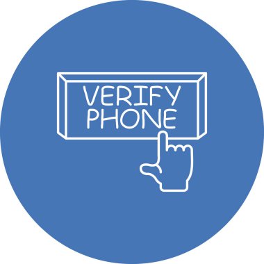 Telefon Web simgesi vektör illüstrasyonunu doğrula