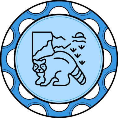 Rakun simgesi vektör çizimi