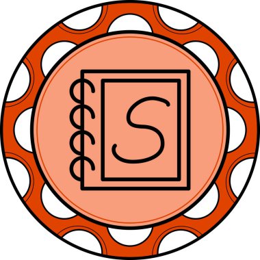 Büyük harf S web simgesi vektör illüstrasyonu