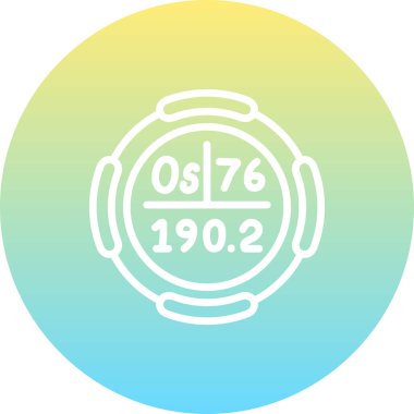 Osmium Kimyasal Element Basit Simge, Vektör