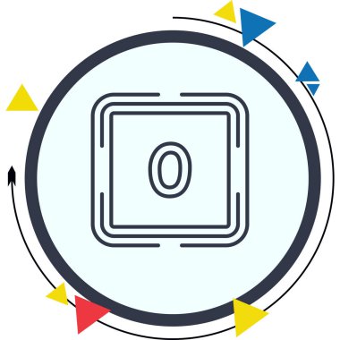 Sıfır web simgesi vektör illüstrasyonu sayılıyor