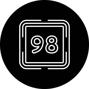 Doksan sekiz web simgesi vektör illüstrasyonu