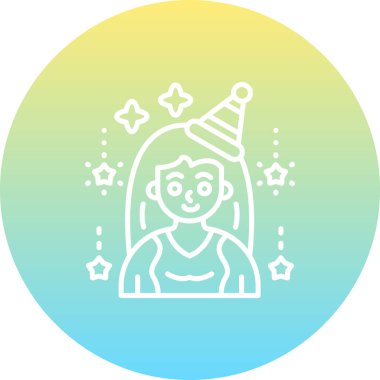 kız avatar simgesi, vektör illüstrasyonu basit tasarım