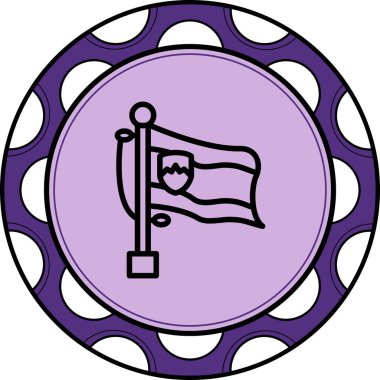 Slovenya bayrağı dağ zirveleri içeren bir kalkan amblemiyle bayrak direğinde