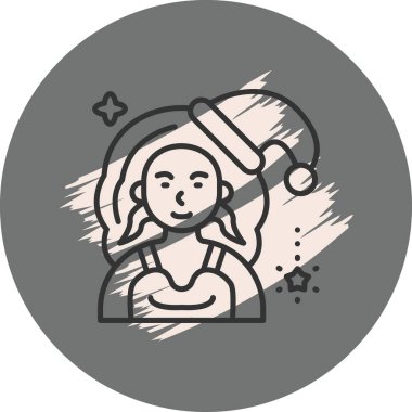 kız avatar simgesi, vektör illüstrasyonu basit tasarım