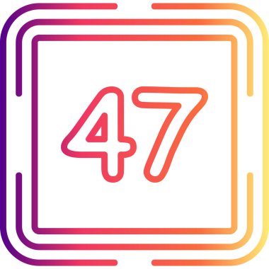 Kırk yedi web simgesi vektör illüstrasyonu