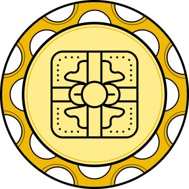 hediye kutusu web simgesi vektör illüstrasyonu