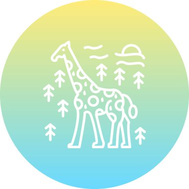 Zürafa simgesi vektör illüstrasyon tasarımı