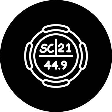 Scandium web simgesi vektör illüstrasyonu