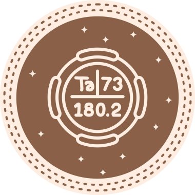 Tantalum web simgesi vektör çizimi