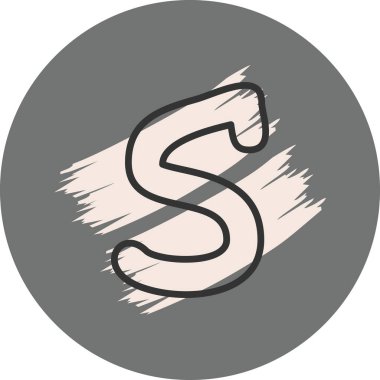 Küçük harf S web simgesi vektör illüstrasyonu