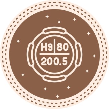 Cıva sembolü, periyodik tablonun kimyasal elementi, vektör simgesi