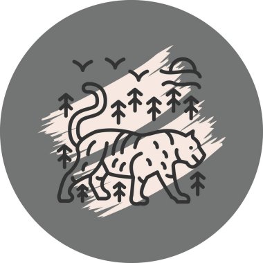 Kaplan simgesi vektör çizimi