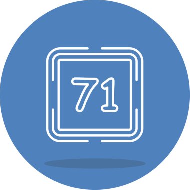 Yetmiş bir web simgesi vektör illüstrasyonu