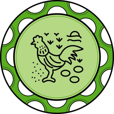 Tavuk ağı simgesinin basit çizimi