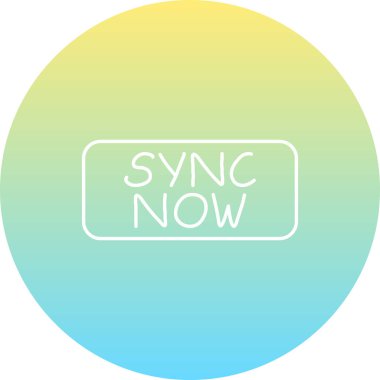 Sync Now Slim Button Modern Yenilikçi Dijital Tasarım Varlığı
