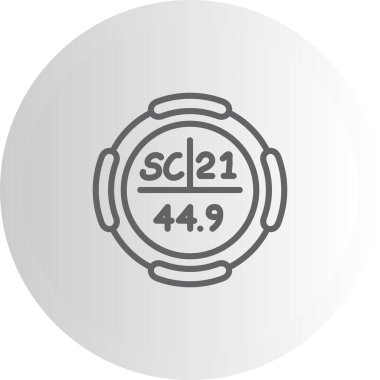 Scandium web simgesi vektör illüstrasyonu