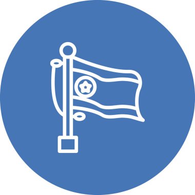 Kuzey Kore Bayrağı Sofistike Temiz Ürün Grafik Şekli