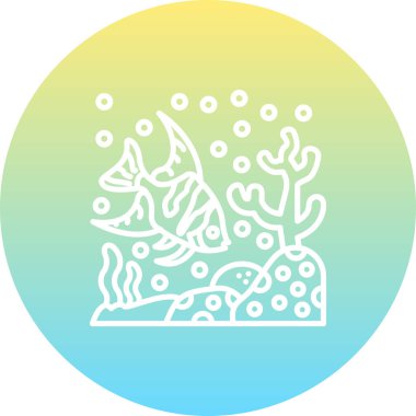 Melek Balık web simgesi vektör illüstrasyonu