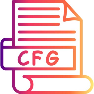 CFG dosya web simgesi vektör illüstrasyonu