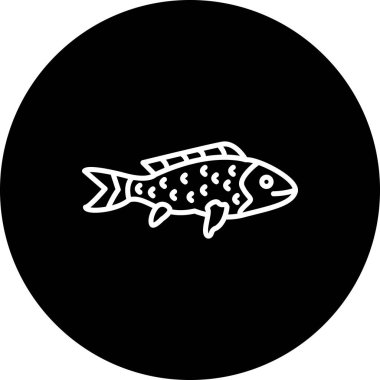 Snapper balık simgesinin vektör illüstrasyonu