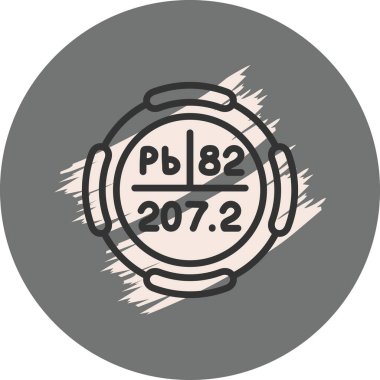 Kurşun sembol, periyodik tablonun kimyasal elementi, vektör simgesi